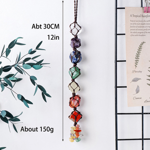 Wholesale Natural <strong>Chakra</strong> Necklace Spiritual Healing <strong>Crystals</strong> 7 Tumbled Stone Car <strong>Crystal</strong> <strong>Chakra</strong> Pendant Decoration - Product Image 2