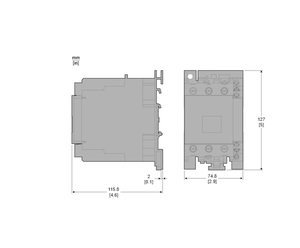 Contactor Original LC1DS40M7C, TeSys Deca, 3P(3NO), AC-3/AC-3E =440V, 40A, Bobina de CA de 220V, Terminal de Tornillo - Product Image 3