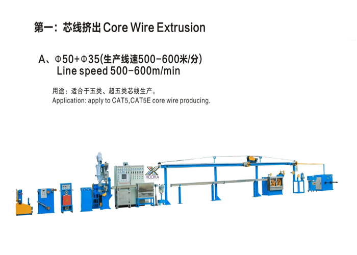90mm Screw Diameter Stable Wire Extruder Machine Cat 6 Cable Making Machinery