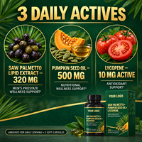 SanYe Complément Alimentaire pour la Santé de la Prostate et le Soutien Immunitaire des Hommes – Capsules à base de Palmier Nain/Huile de Graine de Citrouille/Pygeum Africana 100% Pur
