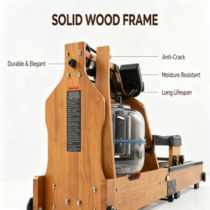 <span class=keywords><strong>Rameur</strong></span> à eau pliable en bois massif, rangement <span class=keywords><strong>vertical</strong></span>, résistance à l'eau, entraînement cardio en intérieur, équipement de fitness pour salle de sport - Product Image 5