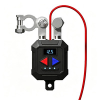 Interruptor de Desconexión de Batería de Coche de 12V con Control Remoto, Interruptor de Corte Automático con Monitor de Detección de Batería