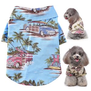 यूटीई हवाईयन ग्रीष्मकालीन पालतू कपड़े कुत्तों के लिए फैशनेबल स्टाइलिश आधुनिक पोशाक पॉलिएस्टर छोटे और एक्सएल आकार कोटिंग तकनीक - Product Image 1