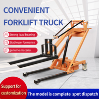 Chariot élévateur électrique portable XINGZHI 500 kg, batterie lithium-ion 24 V/20 Ah, moteur DC 800 W, pneus pleins, manutention de fûts d'huile, levage 85 cm