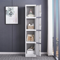 Vente en gros de casiers de rangement en acier durables et modernes à 4 portes verrouillables