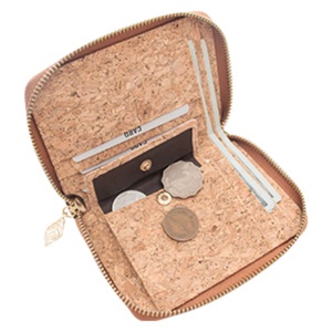 Handmade Vegan Organic Sustainable Eco-Friendly <b>RFID</b> Short Cork <b>Wallet</b> for Women with Zipper Closure Coin Purse & Cardholders - Product Image 4