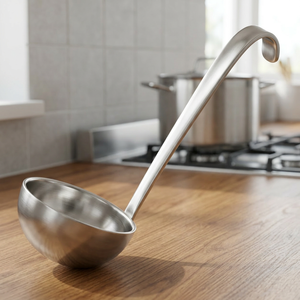 Cuchara de Sopa de Aluminio de Primera Calidad, Mango Largo, Cuchara para Servir con Tazón Profundo, para Uso en Cocina, Restaurantes y Servicios de Catering - Product Image 2