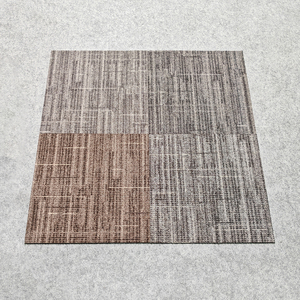 Dalles de moquette commerciales modernes de luxe en NYLON, modulaires, à boucles entrelacées, à poils coupés, rayées, pour hôtels, bureaux et espaces pour adultes - Product Image 2