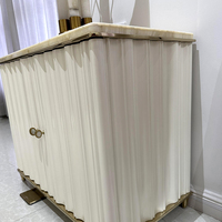 Console d'entrée moderne et luxueuse en marbre Armoire design pour le foyer avec rangement élégant pour les armoires du salon