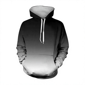 Sweat à capuche en polaire sur mesure de haute qualité pour hommes, avec logo par sublimation, col à capuche, teinture unie avec technique de lavage pour l'hiver - Product Image 2
