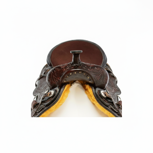 Meilleure vente selle d'endurance occidentale marron de qualité supérieure sculptée à la main en cuir durable équitation équestre Tack - Product Image 1