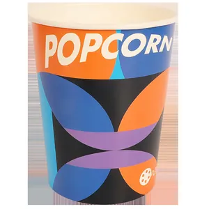 Cheap Bulk Disposable Custom 32 Oz Plain Popcorn Box and cup with your own logo for packaging