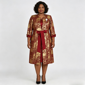 Costumes de cérémonie deux pièces grande taille pour femmes, élégants, pour occasions spéciales, mère de la mariée, costumes d'église - Product Image 2