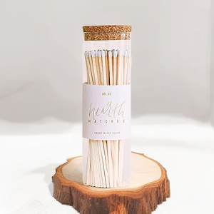 Allumettes en bois écologiques colorées personnalisées, style classique, dans un bocal en verre, pour les fêtes de Noël, allumage de bougies - Product Image 6