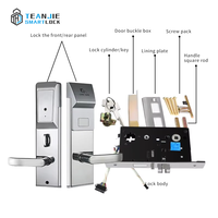Tarjeta de llave RFID inteligente de acero inoxidable superventas, Sistema de Cerradura Hotel inteligente para, tarjeta de mortaja ANSI, cerradura electrónica para puerta