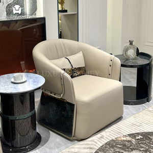 आधुनिक एकल सोफा डिजाइनर फैशन चमड़े के लिविंग रूम के लिए लिविंग रूम सोफा नया डिजाइन लिविंग रूम सोफा सेट - Product Image 3