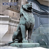 Statue de Lion en Bronze, grande taille, décoration extérieure, Sculpture taille de vie, pour le jardin, à vendre