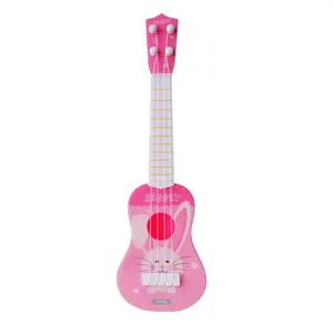 1-2子供のシミュレーション楽器ミニ4弦おもちゃギターは啓発音楽おもちゃを演奏できます楽器おもちゃ