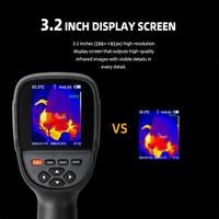 Cámara Termográfica Industrial HT-18+, Cámara de Inspección Infrarroja Portátil, Pantalla TFT de 3.2'', Imagen Térmica de 256x192, -4F 1022F