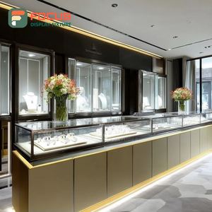 Comptoir de présentation de bijoux moderne, surface polie, pour centre commercial - Product Image 6