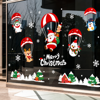 Autocollants statiques de Noël pour fenêtres en gros – 16 motifs, sans colle, réutilisables, imperméables, personnalisables OEM, MOQ 100