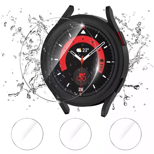 3D Curved Full Cover Tempered Glass Smart Watch Screen Protector for Samsung Galaxy Watch 4 40mm 44mm Sweatproof HD Clear 9H