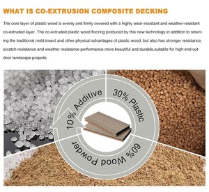 Tarima Exterior de WPC Coextruido, Revestimiento de Suelo Ecológico para Exteriores, Resistente al Agua, con Superficie de Imitación Madera - Product Image 4