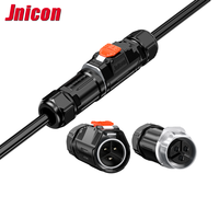 Connecteur étanche Jnicon MJ24 2 3 4 5 broches IP67 Connecteur circulaire Matériaux métal-plastique Connecteur d'alimentation