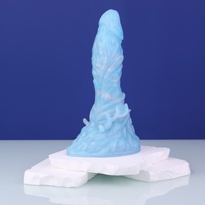 Four Size Fantasy <b>Dildos</b> Blue Anal Plug for Women Deer Shape <b>Dildo</b> - Product Image 2
