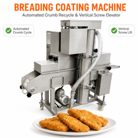 Machine industrielle à pain de mie pour la ligne de production de nuggets de poulet frit dans une usine de transformation d'aliments surgelés