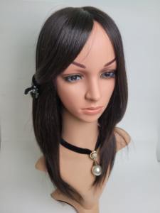 Fashion <b>Long</b> Straight Human Hair <b>Wig</b> 12 Inch Clip In Natural <b>Black</b> Brown Korean Design Lightweight By WIGTS - Product Image 4