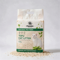 Litière pour chat au tofu personnalisée et litière pour chat au manioc, faible MOQ pour les animaleries