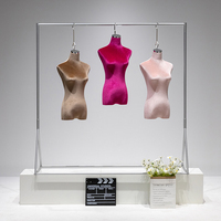 Mannequin de présentation femme demi-corps à hauteur réglable, buste en fibre de verre sans tête Robben T-3