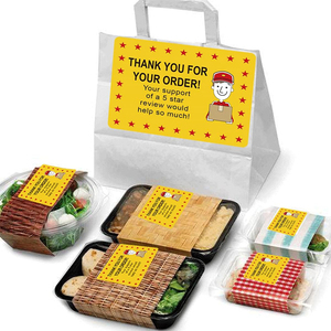 Print Tamper Proof Food Container Packaging Restaurant Takeaway Bag Box <strong>Security</strong> Seal Logo Sticker Roll <strong>Custom</strong> Takeout <strong>Label</strong> - Product Image 5