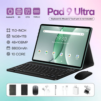 Pad 9 Ultra 11-Inch Fort Tablet 16GB+1TB 108MP 8000mAh 5G Dual SIM+TF Zero Glow Face ID Fingerprint Shield AMOLED 120Hz Panel.