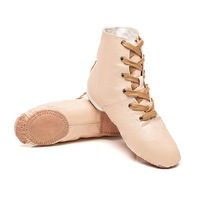 Zapatos de Baile de Jazz de Caña Alta con Suelas Suaves, Botas de Baile Moderno Unisex para Adultos, Parte Superior de Cuero Sintético