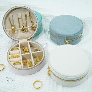 Boîte à bijoux vente en gros instock boîte à bijoux ronde noire boîte à bijoux style chinois - Product Image 5