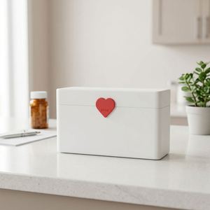 Organizador de Pastillas Semanal con Diseño de Botones Coloridos, Caja de Medicamentos con Tapa Abatible, Dispensador de Vitaminas y Medicamentos Portátil de PP para Viajes - Product Image 2