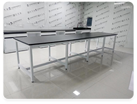 Banc de travail en bois et acier de type H Baitu avec plateau en résine époxy pour laboratoires pédagogiques (Université / École professionnelle)