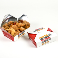 Boîte à emporter personnalisée avec logo, résistante à l'huile, pour restaurants, emballage pour hamburgers, frites, livraison, poulet frit
