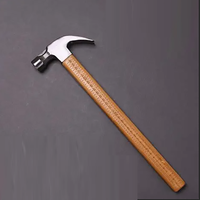 Marteau de charpentier industriel OEM léger et durable, à griffe droite, face ronde, poignée simple, 14 oz, en titane avec manche en hickory
