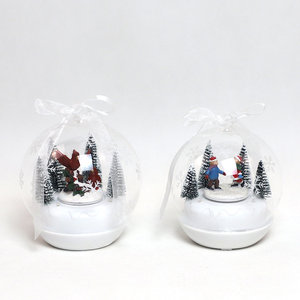 Decoraciones navideñas interior Navidad decorar luz aullidos <span class=keywords><strong>Castillo</strong></span> en movimiento caja <span class=keywords><strong>de</strong></span> música Año Nuevo linterna musical - Product Image 4