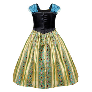 <span class=keywords><strong>Anna</strong></span> Elsa princesa de dibujos animados Cosplay disfraz de hielo vestido de lujo Halloween chica Castillo carnaval fiesta vestir - Product Image 4