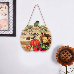 Wholesale Custom Farmhouse Fall Harvest Thanksgiving Wood Listing Decorations <strong>Pumpkin</strong> <strong>Wooden</strong> Hanging Sign - Product Image 5