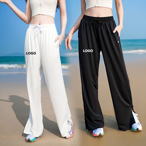 Pantalons de yoga évasés pour femmes, de haute qualité, à jambes larges, à taille haute, pour le fitness, le sport, avec contrôle du ventre, vente en gros - Product Image 5