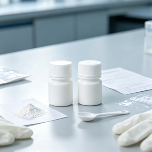 Flacone rotondo bianco in HDPE da 5 ml con tappo a vite a coste, contenitore opaco per pillole, capsule, polveri e campioni di laboratorio - Product Image 3
