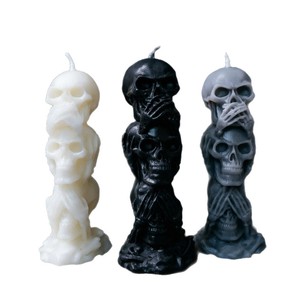 Halloween <b>Gift</b> Creative Funny Terrorism Ambience Skeleton Column Custom Skull Fragrance Aromatherapy Scented <b>Candles</b> - Product Image 4