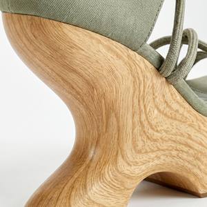 Nuovi Sandali Estivi Donna 2026 con Zeppa, <span class=keywords><strong>Tacco</strong></span> Unico in Legno Naturale, Verde Salvia, Cinturino Incrociato, <span class=keywords><strong>Scarpe</strong></span> Gladiatore con Plateau - Vendita all'Ingrosso - Product Image 6