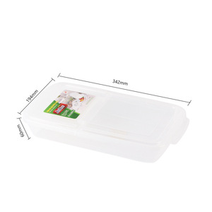 Transparent Rectangle Food <b>Storage</b> Box Flip Top Lid Plastic <b>Container</b> For <b>Kitchen</b> Use - Product Image 5