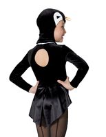 Costume de pingouin pour filles, style smoking en velours noir, pantalon de ballet avec chapeau pour spectacle sur scène, vente en gros